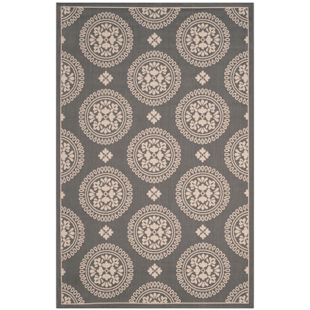 Safavieh 2 ft. 7 in. x 5 ft. Courtyard Power Loomed Rectangle Area Rug, Gray CY6716-236-3